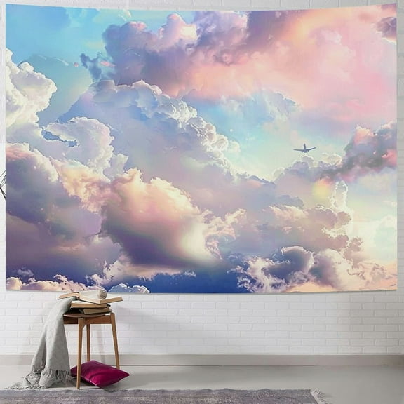 Shiartex Pink Cloud Tapestry Colorful Abstract Clouds Natural Landscape Tapestries Wall Hanging for Bedroom Living Room Teen Dorm Indie Decor Poster Blanket 60x50inch