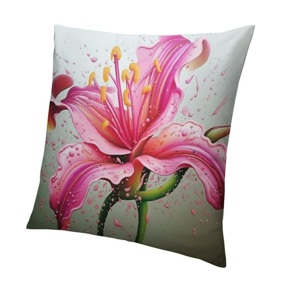 Shiartex  Pink Design，Printed Soft Decorative Square Throw Pillow Covers Cushion Covers Pillowcases，Couch ，Pink