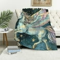 thumbnail image 1 of Shiartex  Pink Unicorn Blanket Gifts for Girls Kids Soft Warm Lightweight Cozy Cute Unicorn Rainbow Magical Throw Blankets for Bed Living Room Sofa Couch Birthday Decor White, 1 of 6