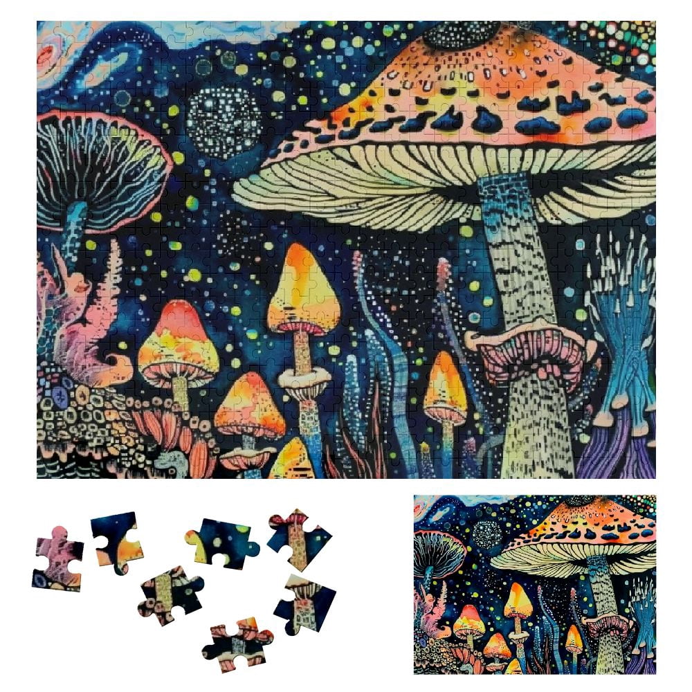 Shiartex Psychadelic Wooden Jigsaw Puzzle for Adults and Kids ...