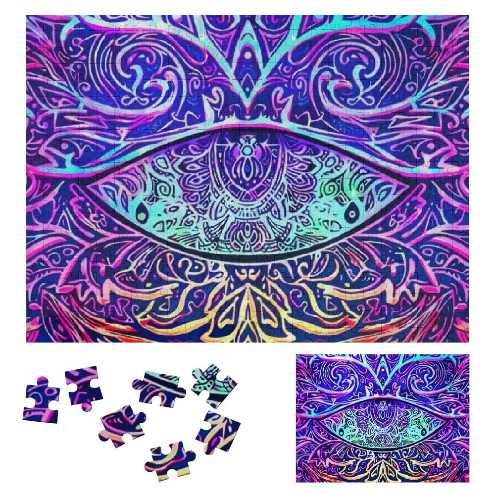 Shiartex Psychedelic Art Wooden Jigsaw Puzzle for Adults and Kids ...