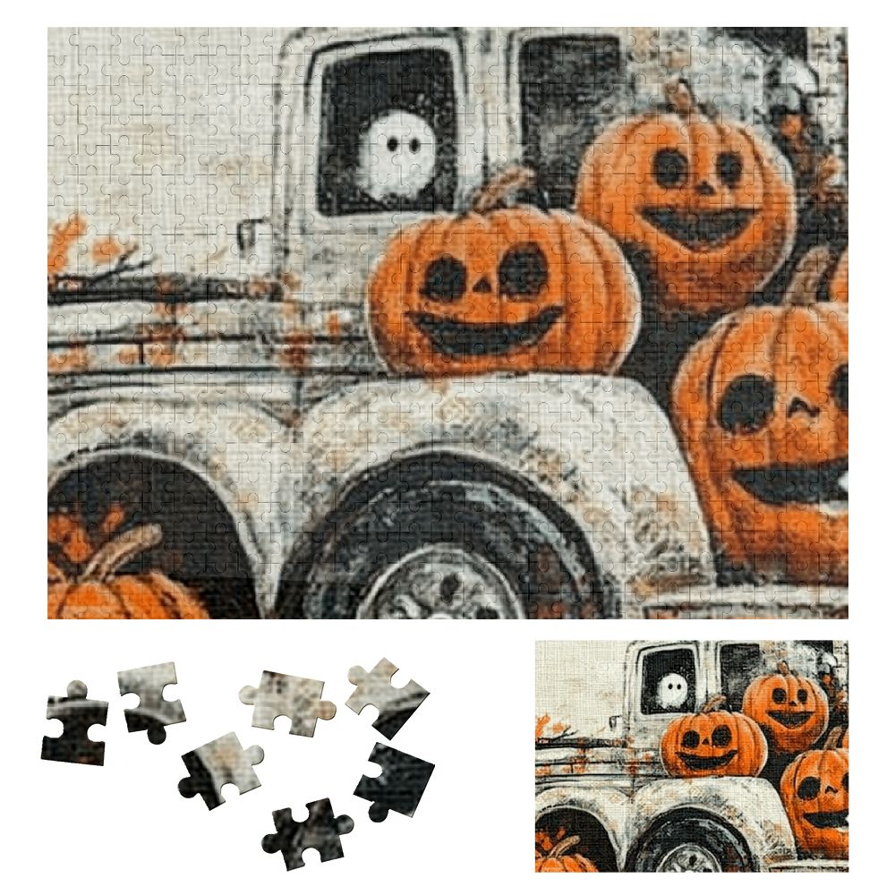 Shiartex Pumpkins Ghost Wooden Jigsaw Puzzle for Adults - Eco-Friendly ...