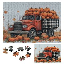 Shiartex Pumpkins Harvest Wooden Jigsaw Puzzle for Adults - Impossible Wooden Puzzle Gift for Family and Friends - Eco-Friendly Thanksgiving Puzzle Fun 300 PCS