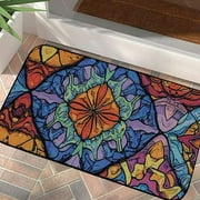 Shiartex Puzzle Colors Felt Floor Mat Welcome Entrance Doormat Anti-Slip Absorbent Rug for Home Entrance - UV and Stain Resistant 19.68*39.37 in