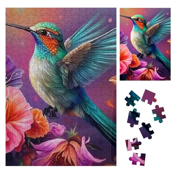 Shiartex Puzzles - Colorful Hummingbirds Jigsaw Puzzle for Beginners, Enjoy Jigsaw Puzzles for Fun or Relaxation, Best Gifts for Family 300PCS