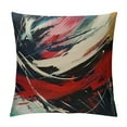 thumbnail image 1 of Shiartex Red Black Grey Abstract Throw Pillow Cover,Red and Black Pillow Covers, Modern Geometric Decorative Throw Cushion Cover for Bedroom Couch Sofa Living Room Decor,Multi-Size White, 1 of 5