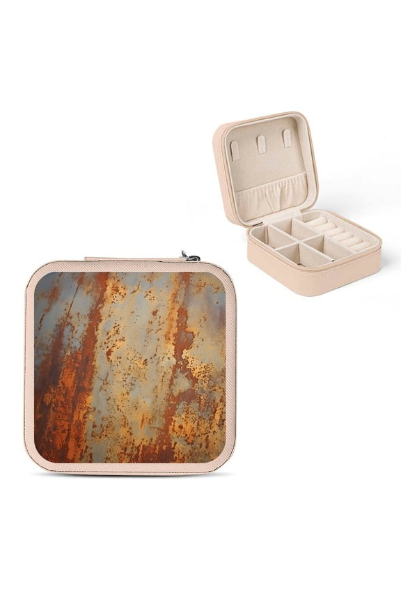 Rust Metal Blue Sky Jewelry Box for Necklace, Ring, Earring - Valentine's Day Gift Pink