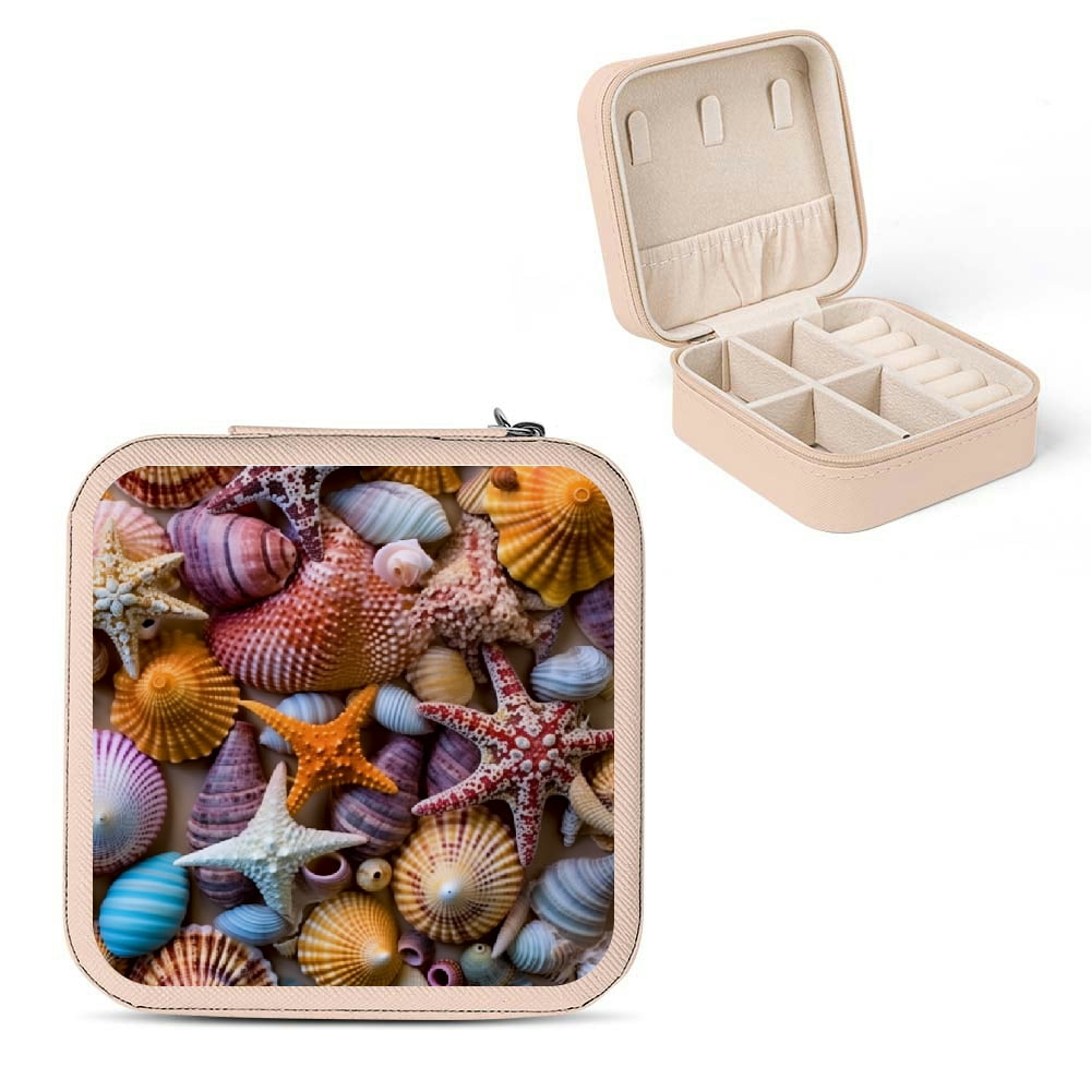 Shiartex Sea Shells Starfish Ocean Jewelry Box for Bridesmaids Travel ...