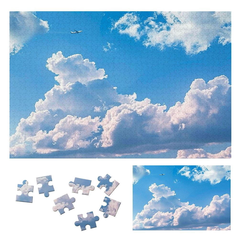 Shiartex Sky Clouds Plane Wooden Jigsaw Puzzle Challenging Difficult ...
