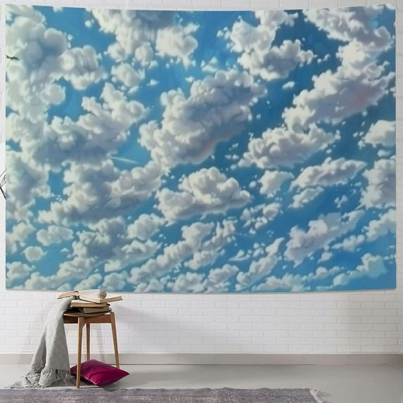 Shiartex Sky Tapestry Wall Cloudy Tapestry Large Tapestry Cute Background Tapestry Wall Hanging Painting