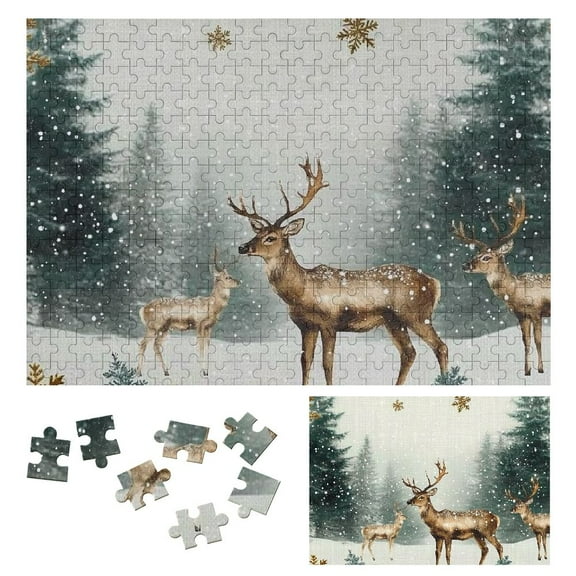 Shiartex Snowy Forest Wooden Jigsaw Puzzles for Adults | Impossible Puzzle | Wooden Gift for Family & Friends | Premium Eco-friendly Wood 300 PCS