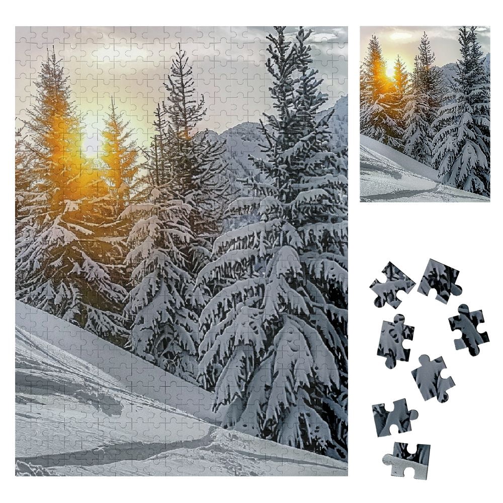 Shiartex Snowy Mountain Wooden Jigsaw Puzzle Challenging Difficult Wood ...