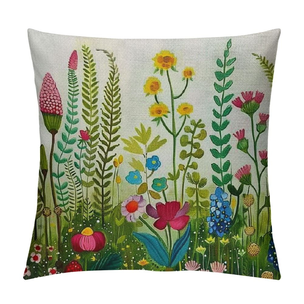 Shiartex Spring Floral Pillow Covers , Colorful Watercolor Flower Throw