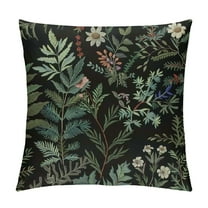 Shiartex Spring Pillow Covers Black Sage Green Flower Decor Farmhouse Throw Pillows Spring Vintage Botanical Print Floral Decorations Pillowcase Outdoor Cushion Case for Couch Sofa