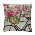 thumbnail image 1 of Shiartex  Spring Pink Pillow Covers Decor Flower Floral Bicycle Throw Pillow Covers Spring Couch Cushion Case for Spring Sweet Home Farmhouse Outdoor Decorative, 1 of 5