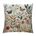 thumbnail image 1 of Shiartex Spring Summer Floral Pillow Covers Wildflower Sage Green Flowers Butterfly Botanical Plants Print Vintage Decorative Throw Pillows Seasonal Pillow Cases Couch Bed Sofa Decor,Multi-Size White, 1 of 5