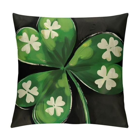 Shiartex St Patricks Day Pillow Covers Watercolor Lucky Clover Pillow Cases Polka Dot Shamrock Spring Throw Pillows Farmhouse Decor For Living Room Bedroom Bed Cushion Outdoor Indoor