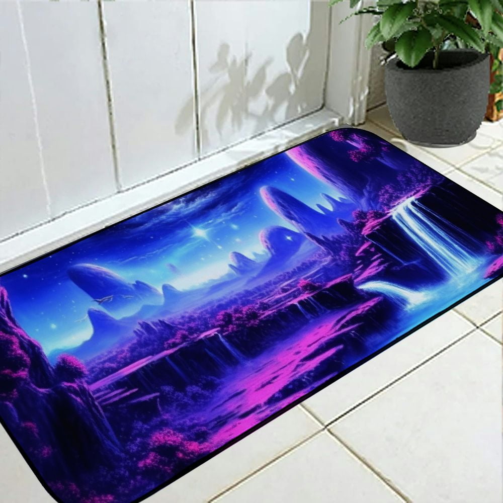 Shiartex Stars SciFi Felt Square Floor Mat Perfect for Home