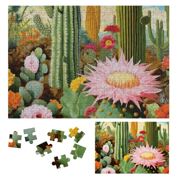 Shiartex Succulent Puzzles for Adults, Cactus Flower Garden Jigsaw Puzzles, Nature Plant Puzzles as Succulent Wall Art Decor 300 PCS