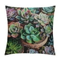 thumbnail image 1 of Shiartex Succulents Print Throw Pillow Covers Fashion Throw Pillow Case Soft Couch Pillows Decorative Square Pillow Covers for Sofa Living Room, 1 of 5
