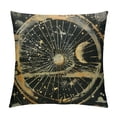 thumbnail image 1 of Shiartex Sun Moon Throw Pillow Covers Exotic Pillow Cases Cushion Covers for Bedroom Solar System Decor Decorative Throw Pillowcases Bohemian Astrology Space Black Cushion Cases 18x18in, 1 of 5