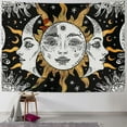 thumbnail image 1 of Shiartex Sun and Moon Tapestry, Black and White Tapestries Mystic Burning Sun with Star Wall Hanging decor for Bedroom  Painting, 1 of 6