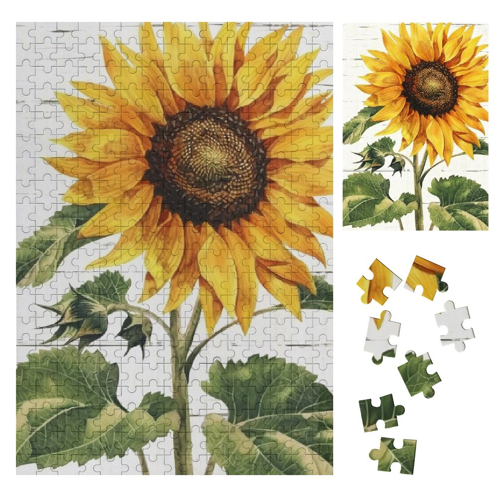 Shiartex Sunflower Wooden Jigsaw Puzzle for Family and Friends, Premium ...