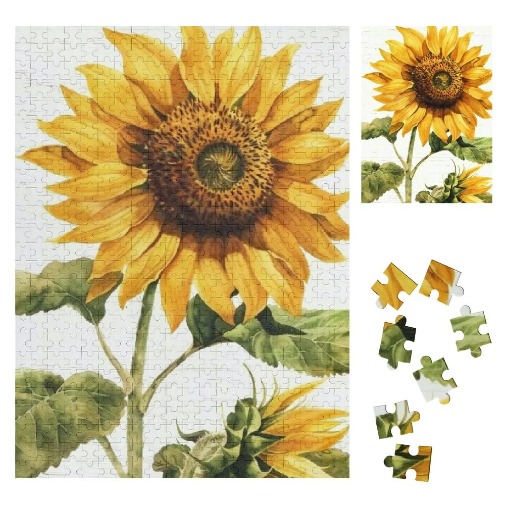 Shiartex Sunflower Wooden Jigsaw Puzzle For Family And Friends Premium