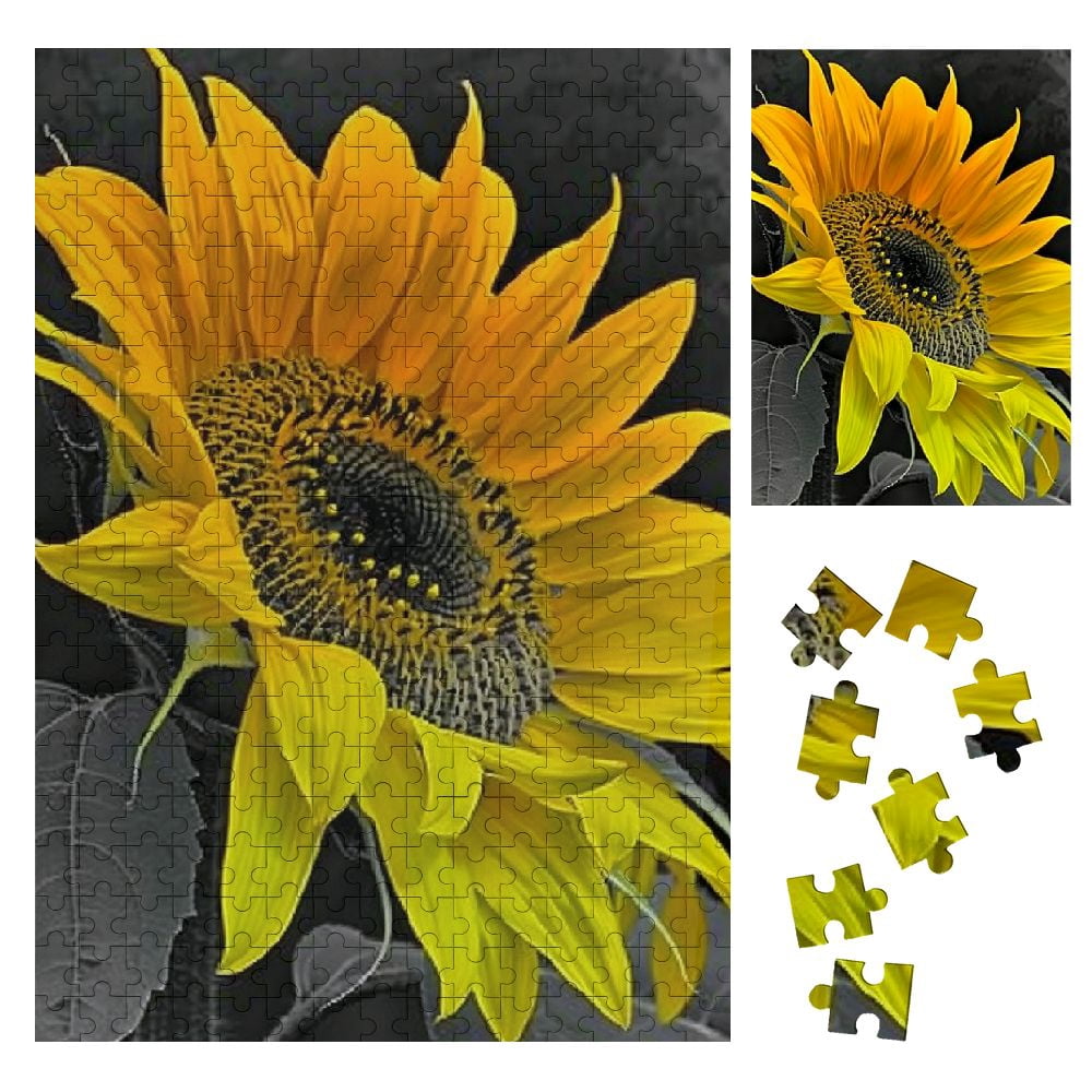 Shiartex Sunflower Wooden Jigsaw Puzzle for Family and Friends ...