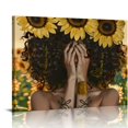thumbnail image 1 of Shiartex Sunflowers Canvas Wall Art Print Home Decor for Living Room Bedroom Office Wall Decor, Mother's Day Gift 20x16in, 1 of 6