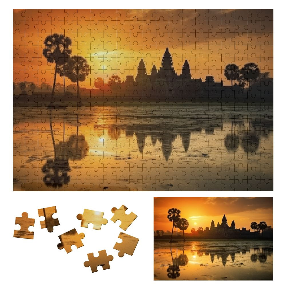 Shiartex Sunset Water Trees Wooden Jigsaw Puzzles for Adults - Puzzle ...