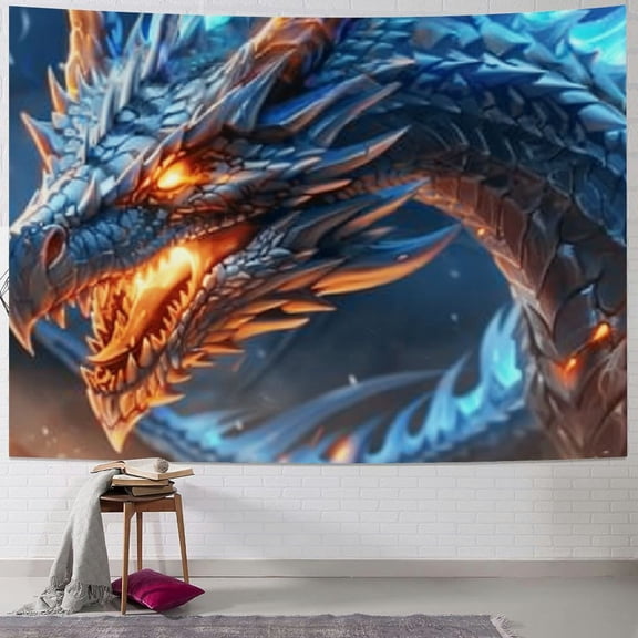 Shiartex Tapestry Dragon tapestry，Dragon decoration，Tapestry Elegant Psychedelic Wall Art Divider Curtain Riverside Tapestries for Dorms Bedroom Living Room Decor Painting