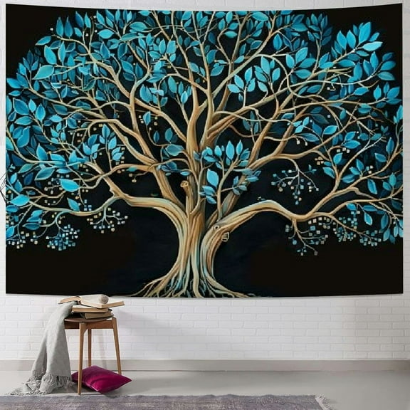 Shiartex Tapestry Wall Hanging - Bohemian Hippie Wishing Tree Tapestries Psychedelic Wall Carpet Mystic Aesthetic Wall Tapestry for Living Room Bedroom Painting