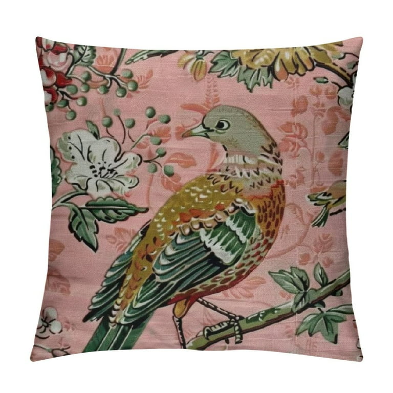 Shiartex Thibaut Villeneuve Manor Blush Cushion Cover Chinoiserie