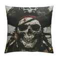 thumbnail image 1 of Shiartex Throw Pillow Cover Cool Pirate Skull Home Decor Pillowcase for Sofa White, 1 of 5