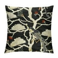 thumbnail image 1 of Shiartex Throw Pillow Covers Asian Dancing Oriental Cranes Japanese Writing Vintage Geometric Pattern Black Gold White Decorative Pillow Cases Home Decor Square Pillowcases White, 1 of 5