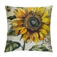 thumbnail image 1 of Shiartex Throw Pillow Covers ， Sun Flower Square Pillow Case Floral Decorative Cushion Cover for Sofa Beench, 1 of 5