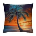 thumbnail image 1 of Shiartex  Tree on a Beach，Printed Pillows Case Soft Throw Pillow Printing Couch Pillowcase Square，Orange and Blue, 1 of 5