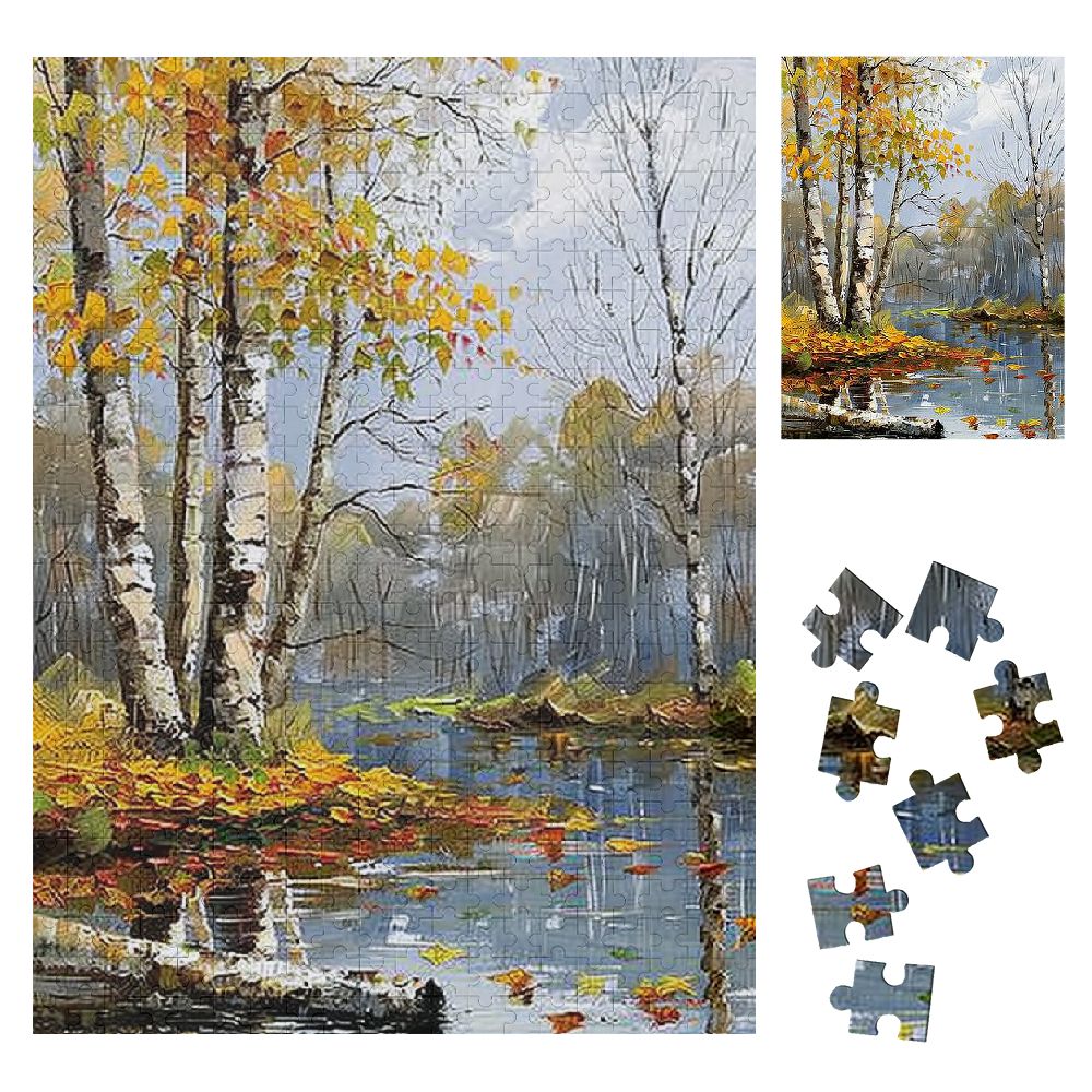 Shiartex Trees Leaves Autumn Colors Wooden Jigsaw Puzzle for Family and ...
