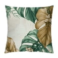 thumbnail image 1 of Shiartex  Tropical Leaves Throw Pillow Covers Green Brown Leaf Summer Decorative Pillow Cases Soft Cushion Covers for Couch Sofa Bed Home Decor 12x12in, 1 of 5