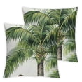 thumbnail image 1 of Shiartex Tropical Palm Tree Leaf Throw Pillow Covers Pillow Cover with Zipper Throw Pillow Cases Double Sided Plush Pillow Covers Decorative Throw Pillows Covers for Couch Living Room 2pcs White, 1 of 7