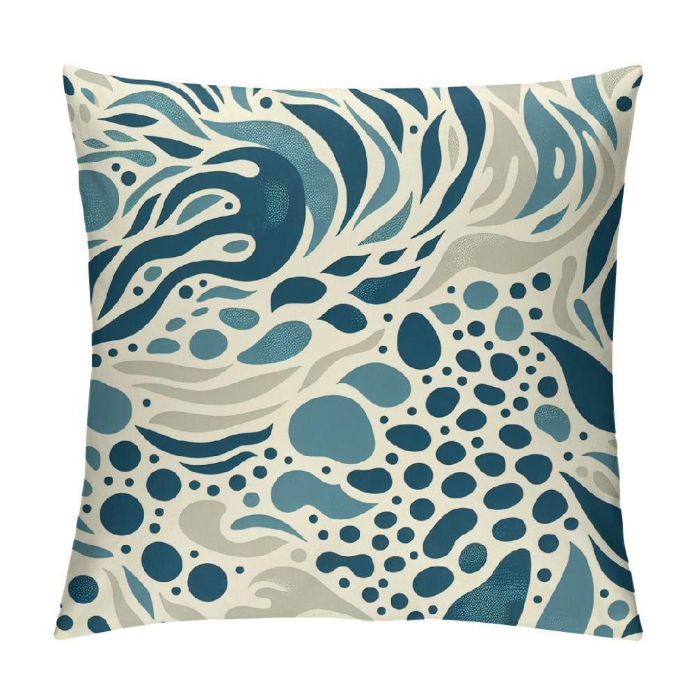 Shiartex Turquoise and Blue Leopard Sofa Pillow Cover Leopard Print