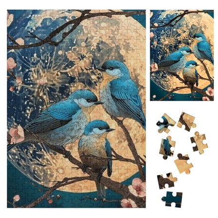 Shiartex Unique Wooden Jigsaw Puzzles - Hummingbird Flower, Colorful Artwork Jigsaw Puzzle for Adults, Fun and Challenging Brain Exercise for Puzzle Enthusiasts - Ideal Gift 300PCS