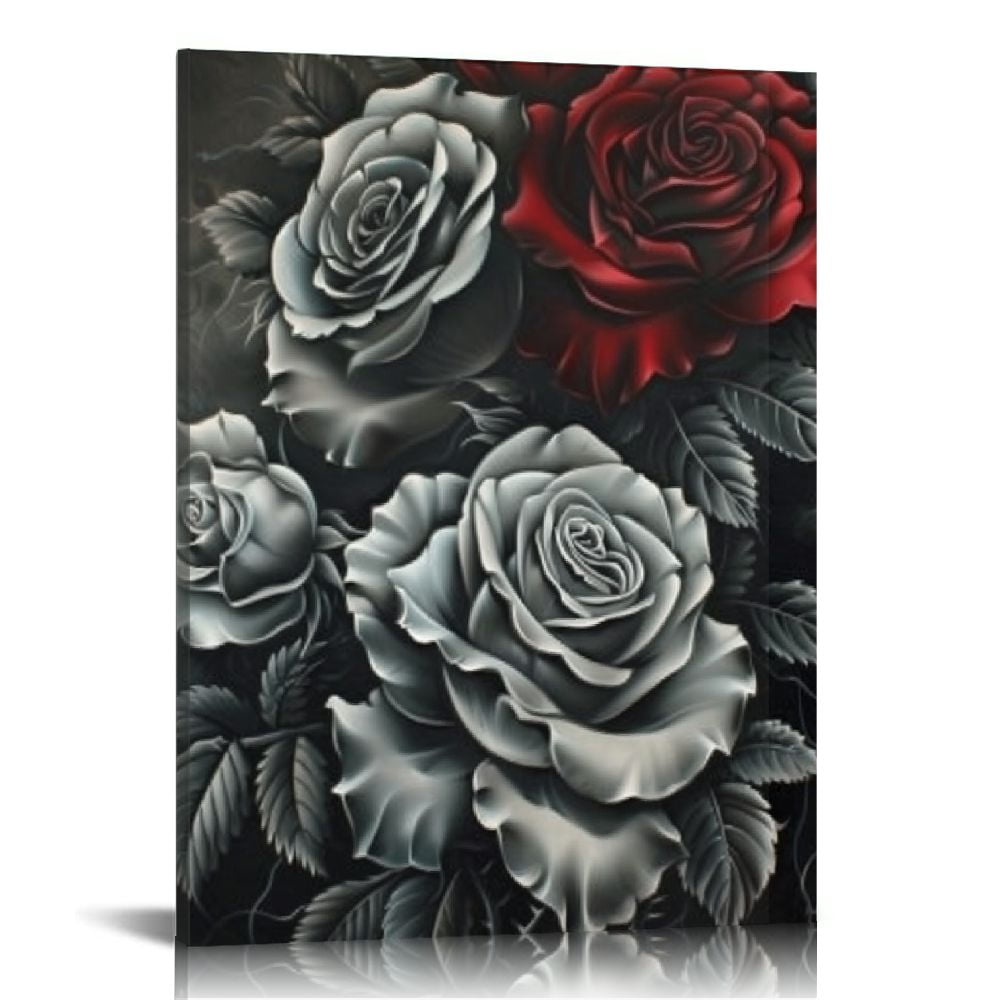Shiartex Valentine's Day Wall Art Canvas Painting Old Black And White ...