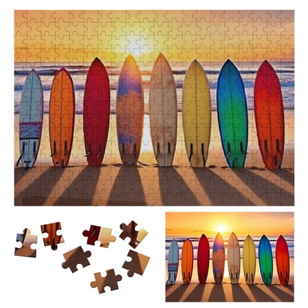 Shiartex Vibrant Beach Scene Artwork, New Puzzle for Adults, Eco-Friendly Materials 300 PCS