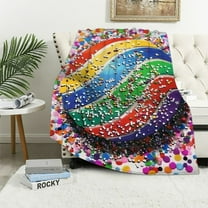 Shiartex  Volleyball Blanket Gifts - Sports Throw Blanket for Adults, Kids - Colorful Soft Plush Blankets for Bed, Couch & Travel White