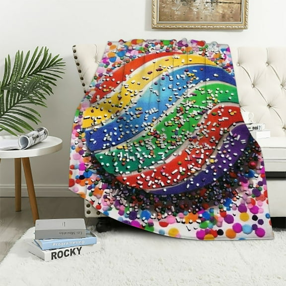 Shiartex  Volleyball Blanket Gifts - Sports Throw Blanket for Adults, Kids - Colorful Soft Plush Blankets for Bed, Couch &amp; Travel White