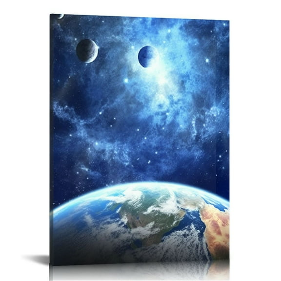 Shiartex  Wall Art for Bedroom - Outer Space Canvas Wall Art Universe Posters and Prints Artwork for Office Wall Décor Planet Pictures Kids Wall Art for Boys Bedroom Decor 16x20 in/12x16 in