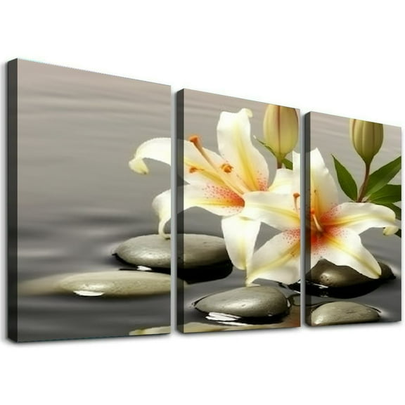 Shiartex Wall Art Canvas 3 Piece Lily Set - 12x16 Inches 12x16x3pcs