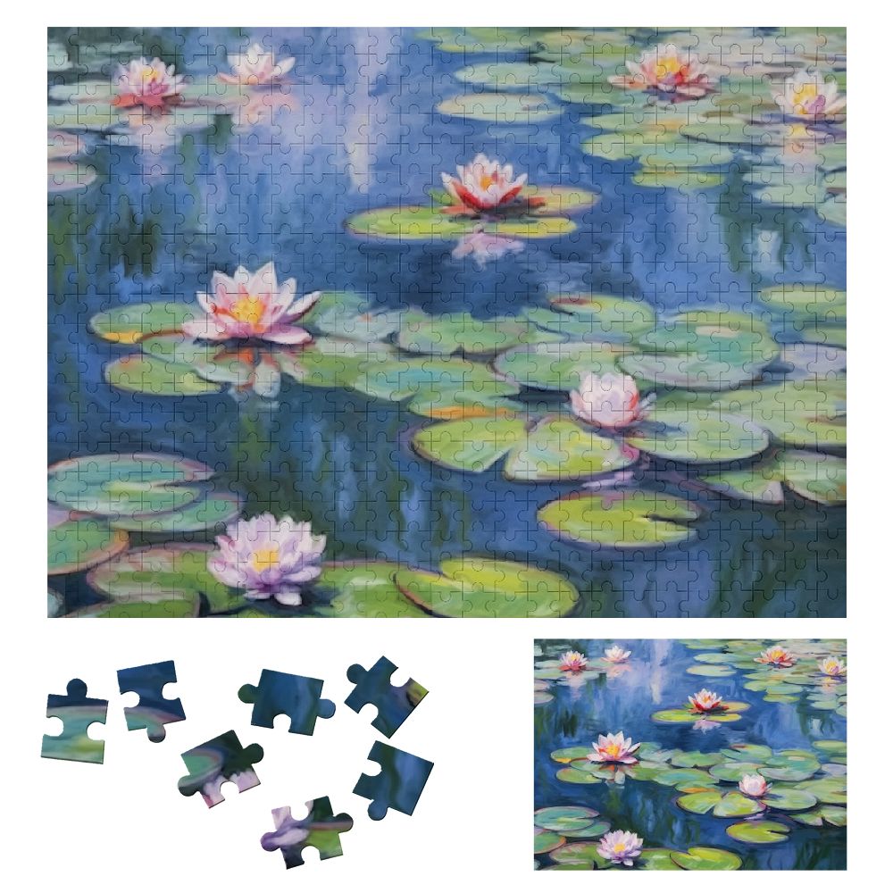 Shiartex Water Lilies Flowers Wooden Jigsaw Puzzle for Adults and Kids ...